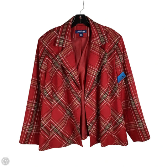 Blazer By Evan-picone In Plaid Pattern, Size: 20