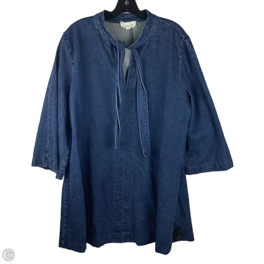 Dress Casual Short By Pomander Place In Blue Denim, Size: Xl