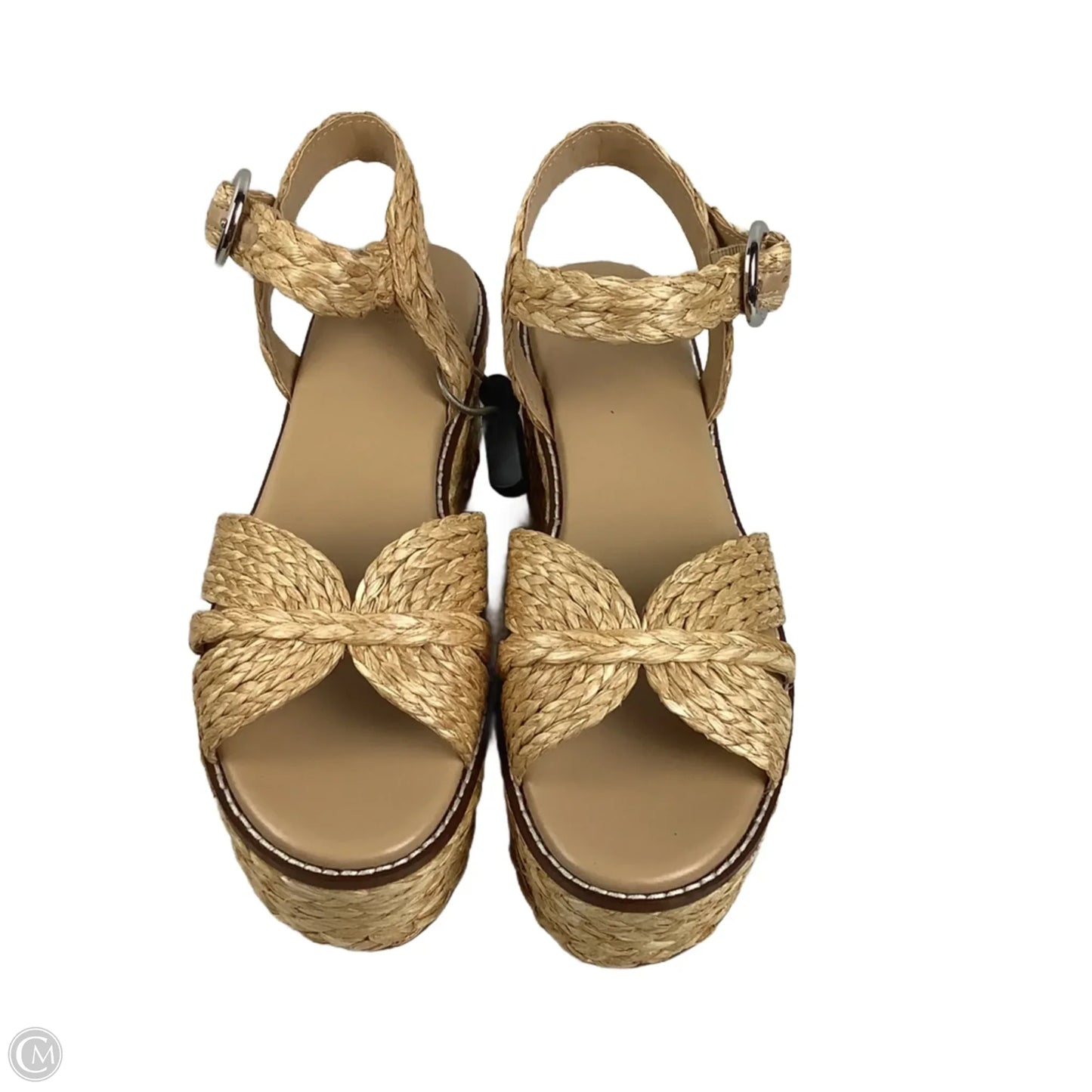 Sandals Heels Platform By Marc Fisher In Tan, Size: 8