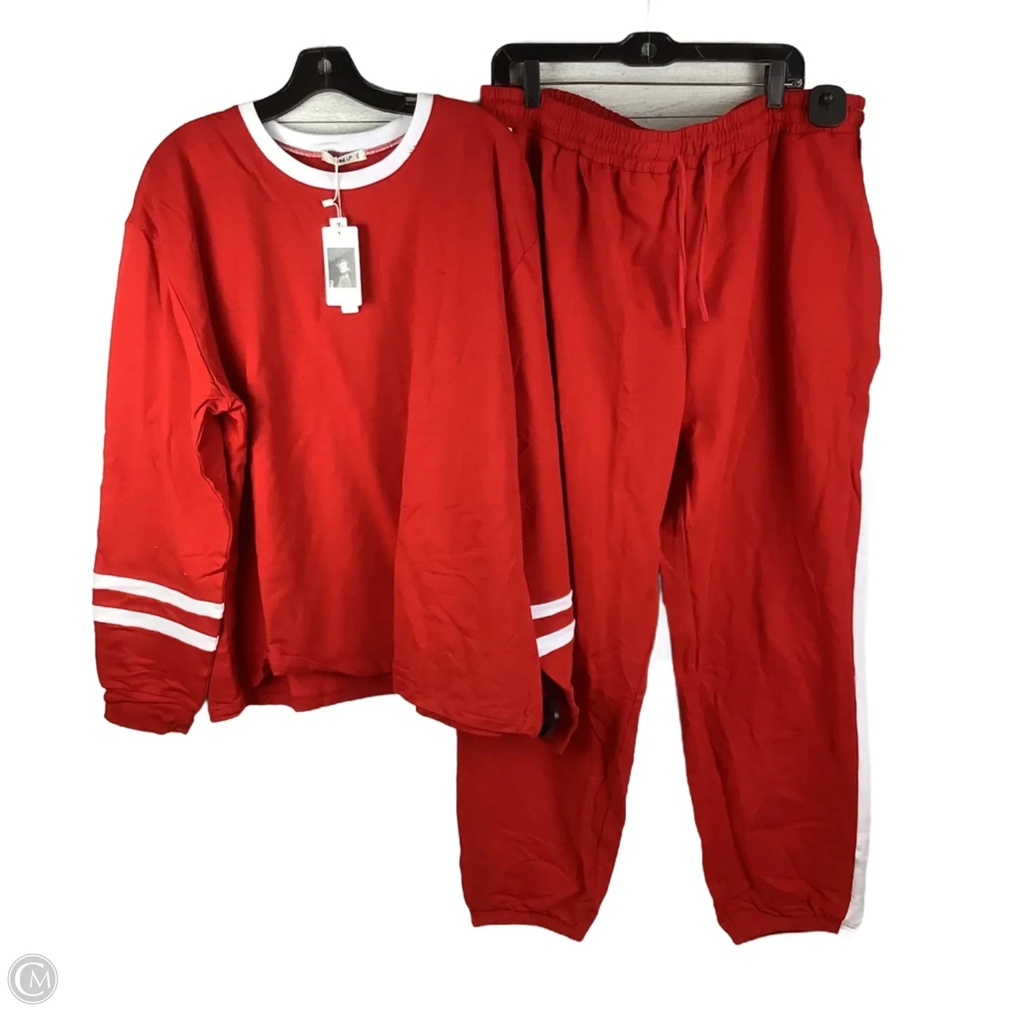 Pants Set 2pc By Clothes Mentor In Red, Size: 3x