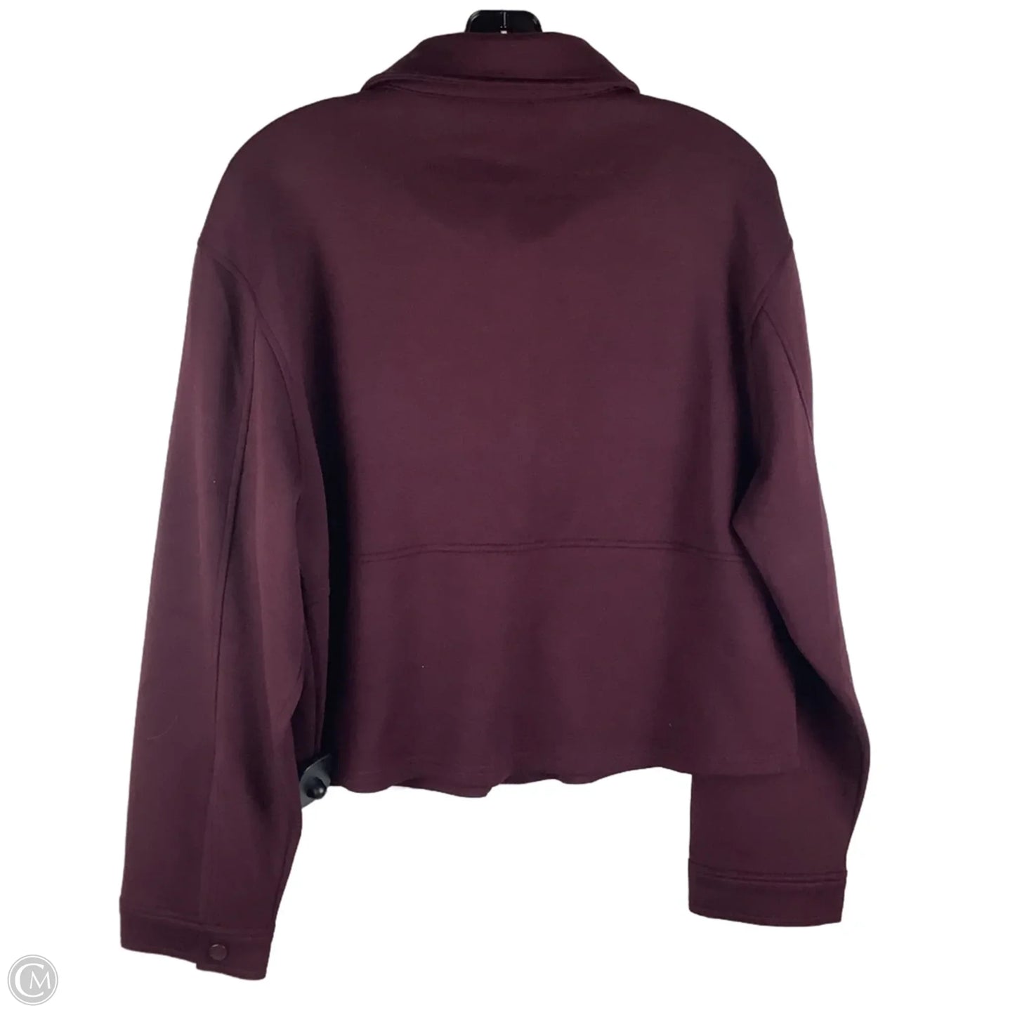 Jacket Shirt By Clothes Mentor In Maroon, Size: L