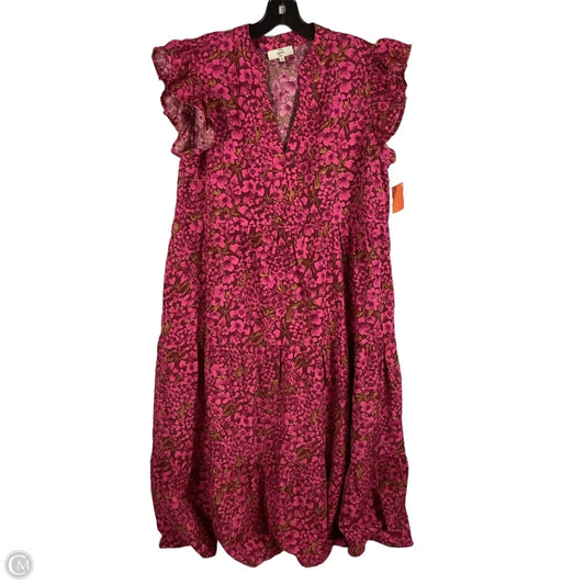 Dress Casual Midi By Entro In Pink, Size: L