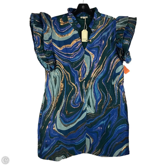 Dress Party Short By Jodifl In Blue & Gold, Size: L