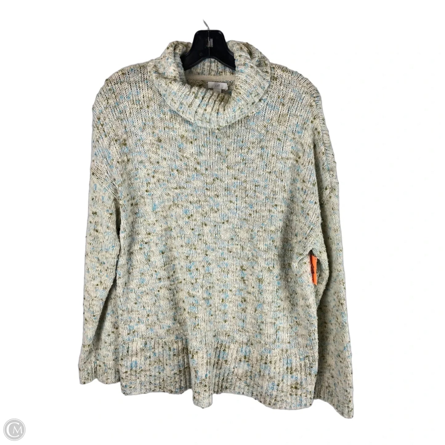 Sweater By J. Jill In Cream & Green, Size: M