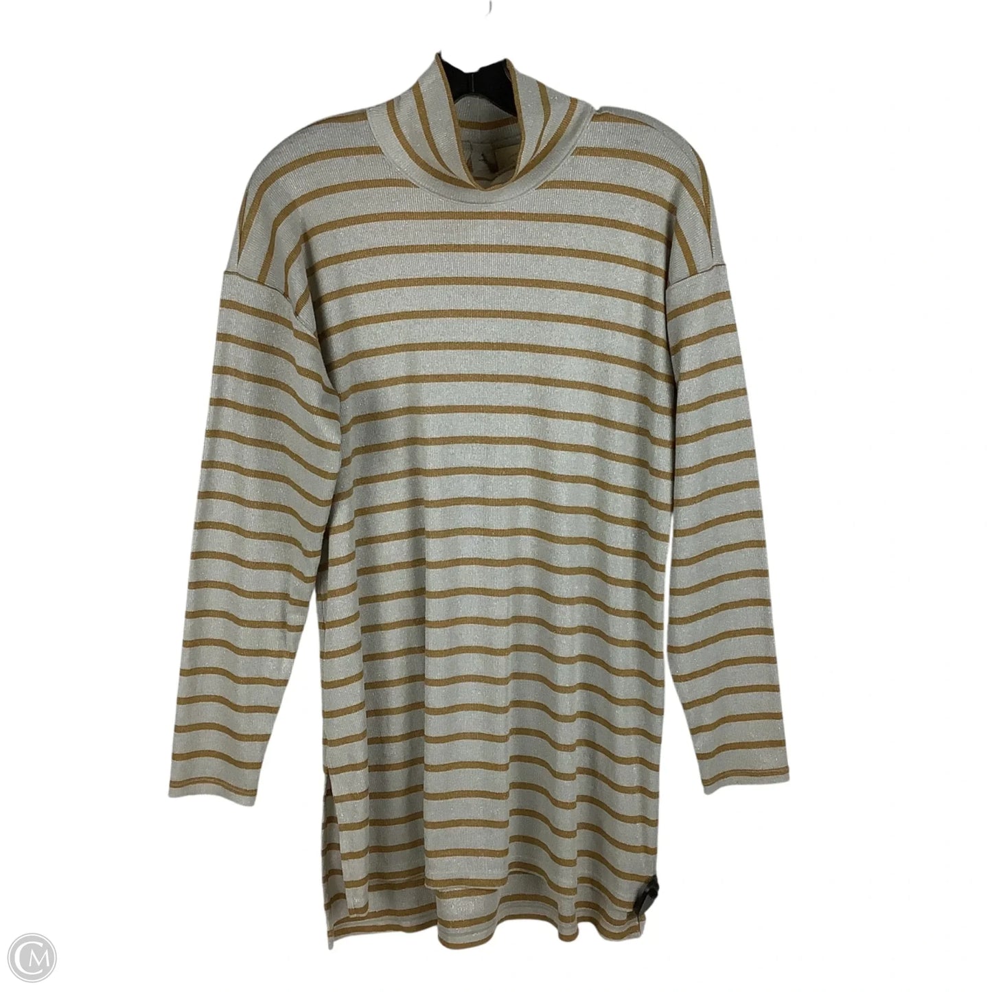Top Long Sleeve By Anthropologie In Striped Pattern, Size: M