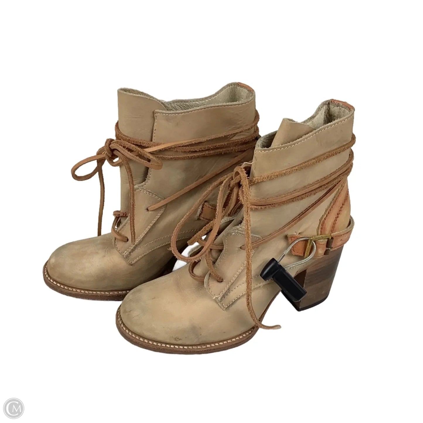 Boots Ankle Heels By Freebird In Brown, Size: 8