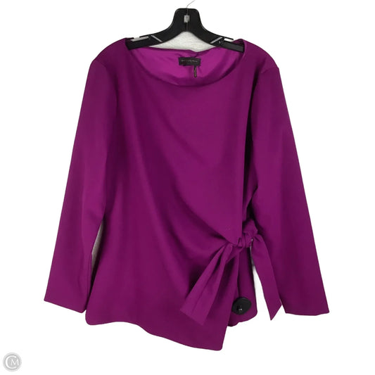 Top Long Sleeve By Donna Karan In Purple, Size: Xl