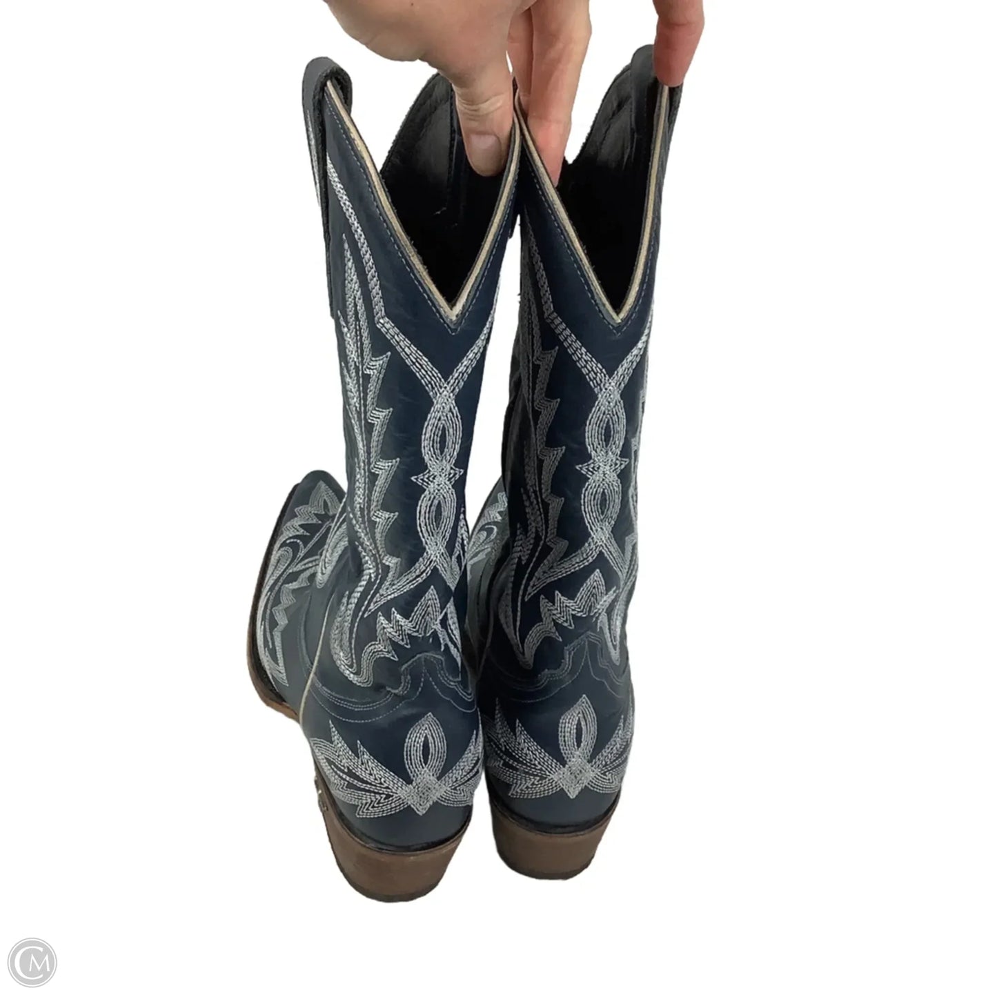 Boots Designer By Cma In Navy, Size: 10