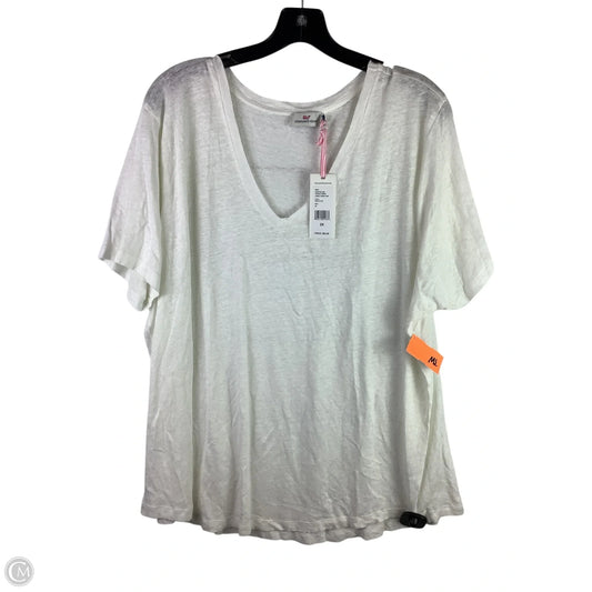 Top Short Sleeve Basic By Vineyard Vines In White, Size: 2x