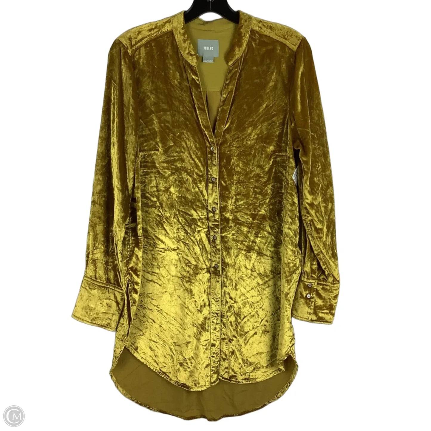 Top Long Sleeve By Maeve In Yellow, Size: 8