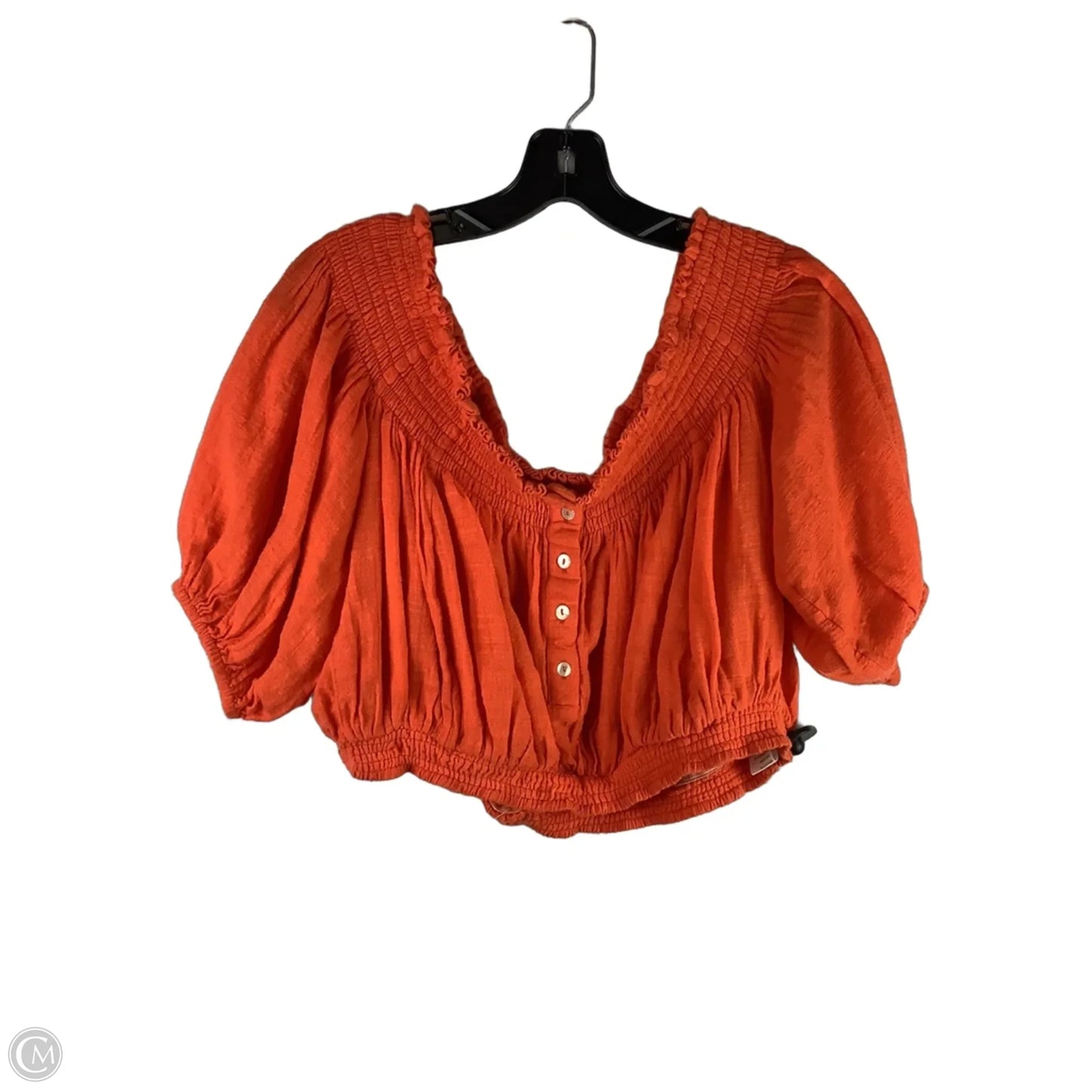 Top Short Sleeve By We The Free In Orange, Size: L