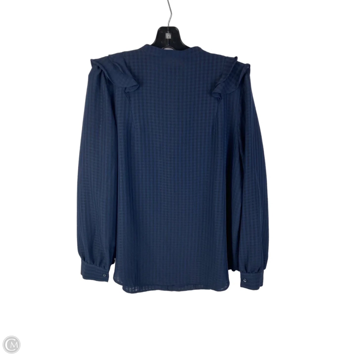 Top Long Sleeve By Ann Taylor In Navy, Size: L