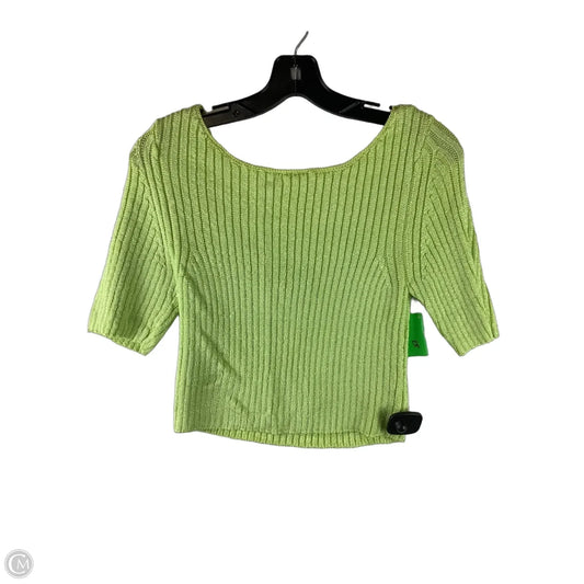 Top Short Sleeve By Free People In Chartreuse, Size: L