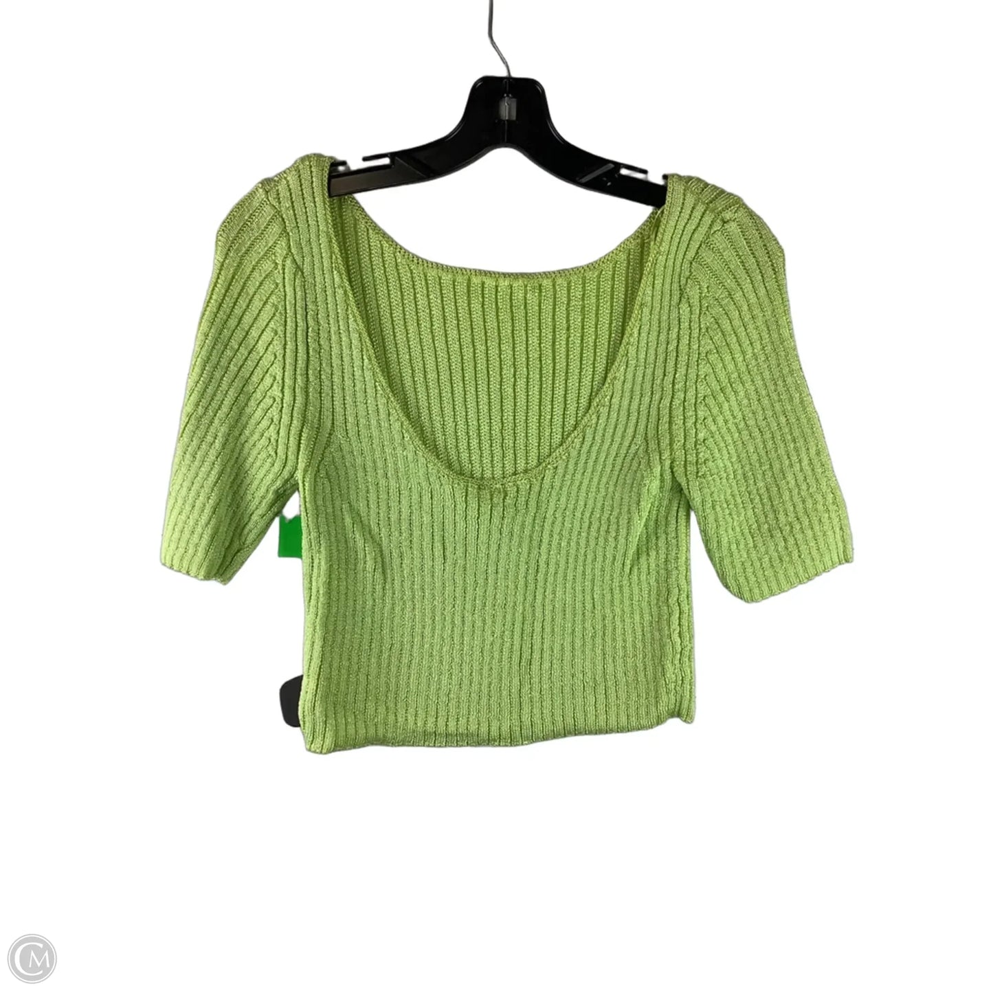 Top Short Sleeve By Free People In Chartreuse, Size: L