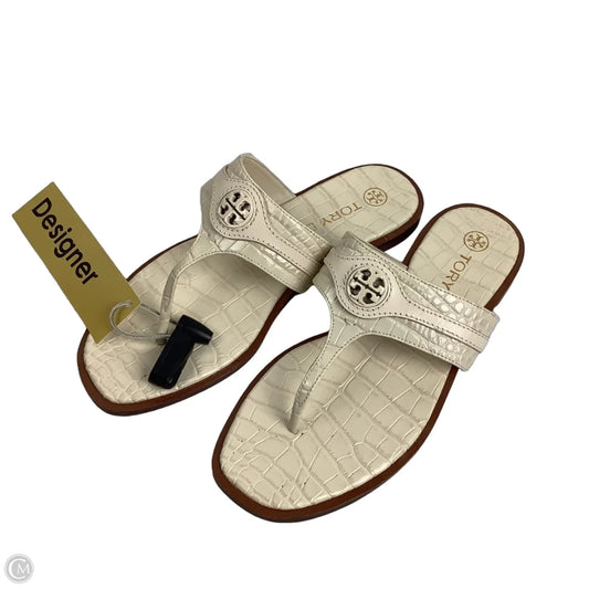 Sandals Designer By Tory Burch In Cream, Size: 7