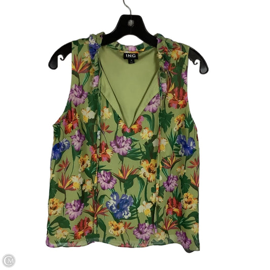 Top Sleeveless By Inc In Floral Print, Size: M