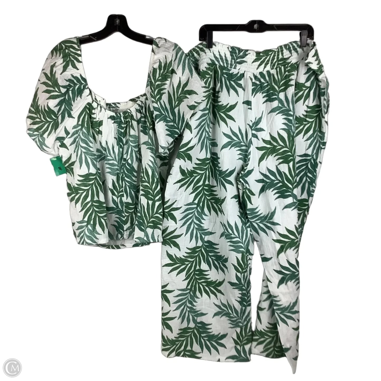Pants Set 2pc By Joyspun In Green, Size: 2x