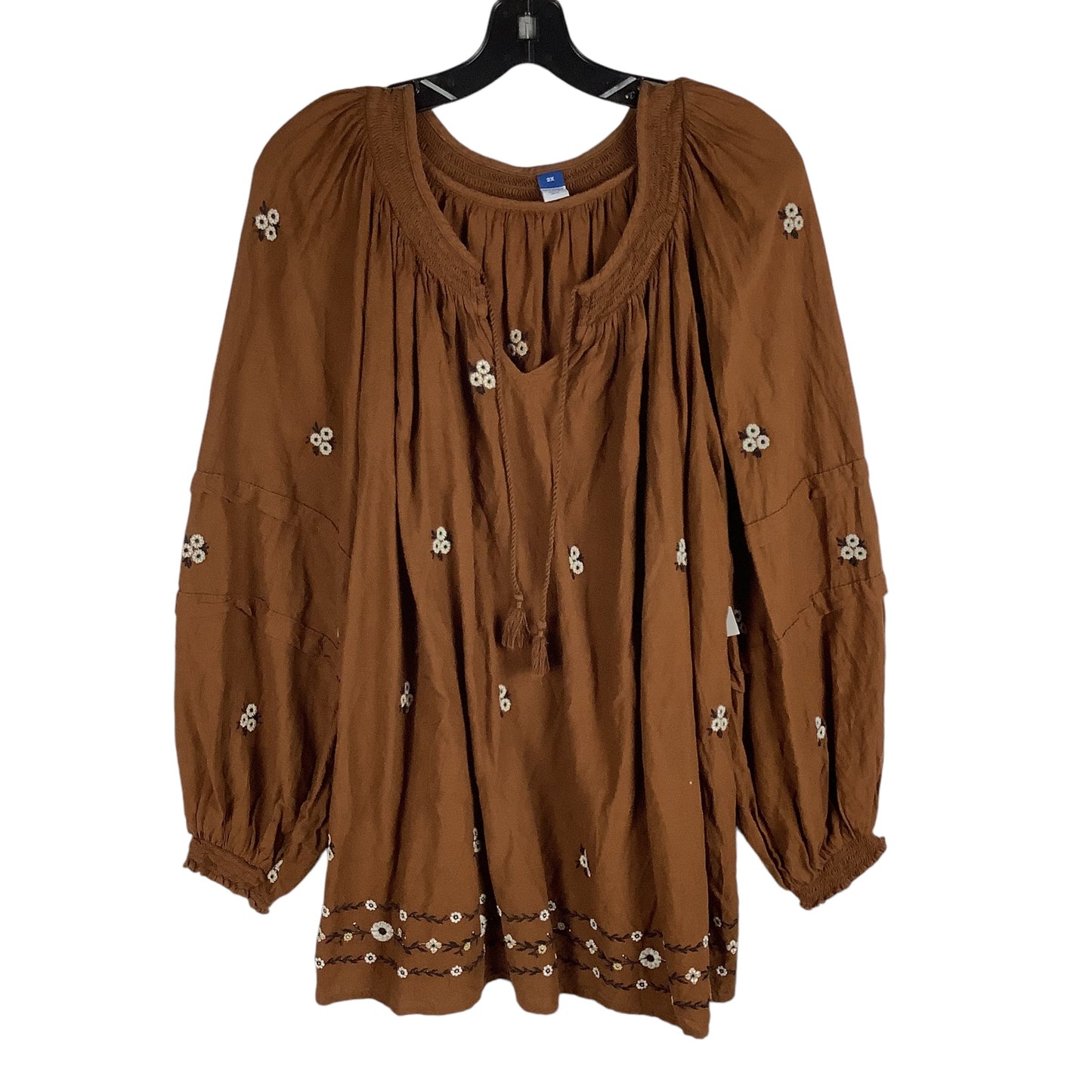 Top Long Sleeve By Old Navy In Brown, Size: 2x