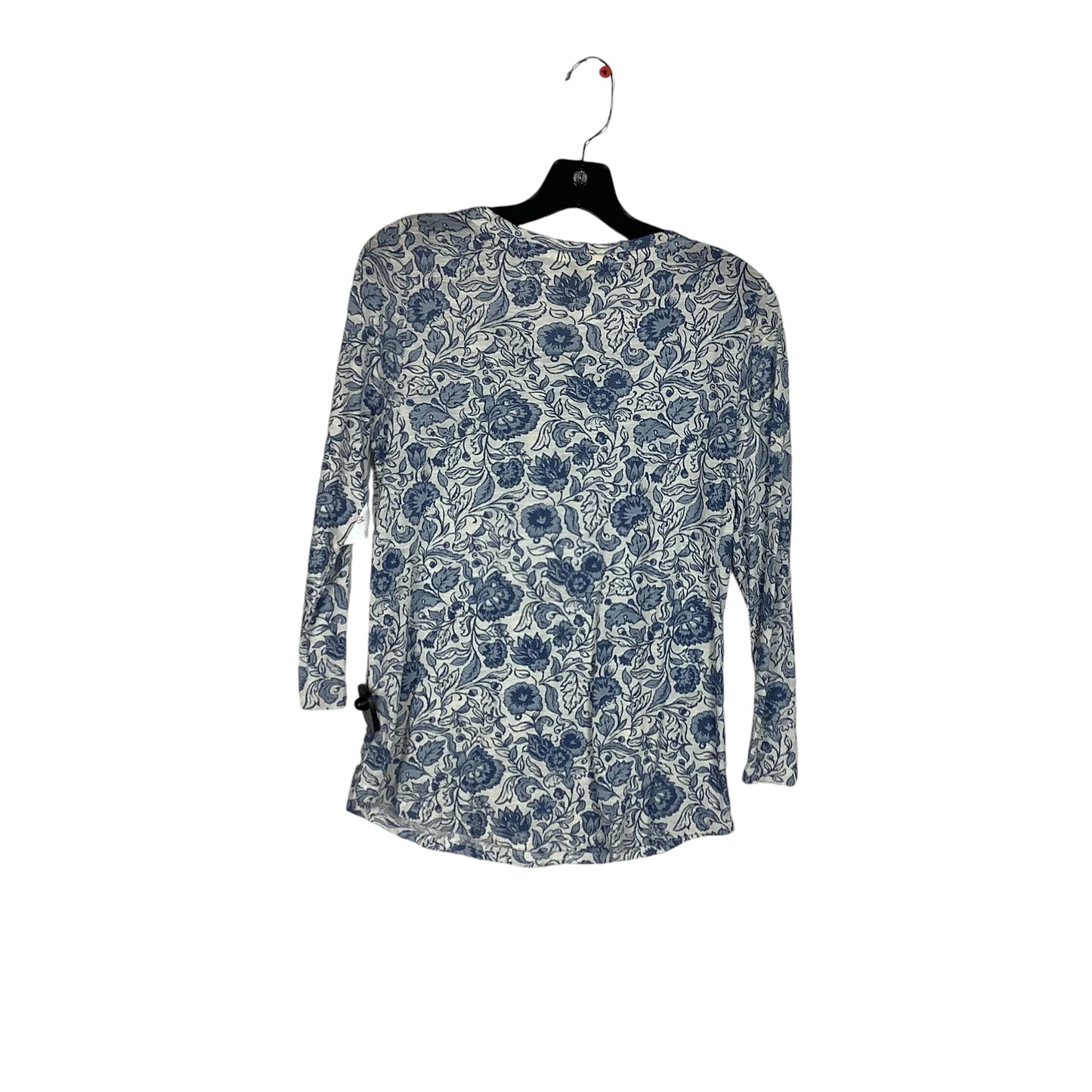 Top Long Sleeve Basic By Lucky Brand In Blue & White, Size: S