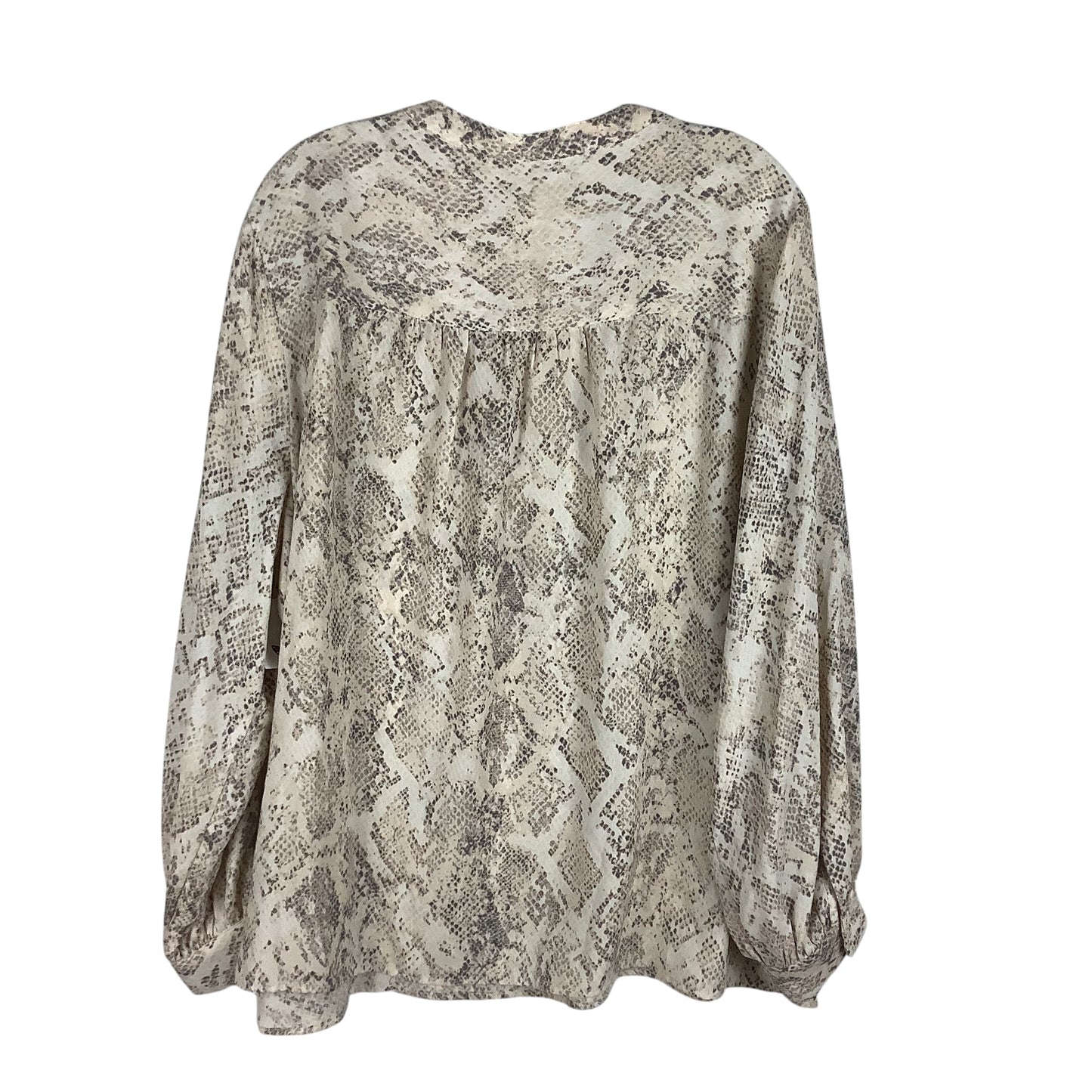 Top Long Sleeve By Ava & Viv In Snakeskin Print, Size: 2x