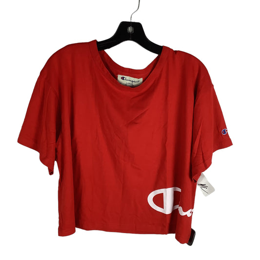 Red Athletic Top Short Sleeve Champion, Size L