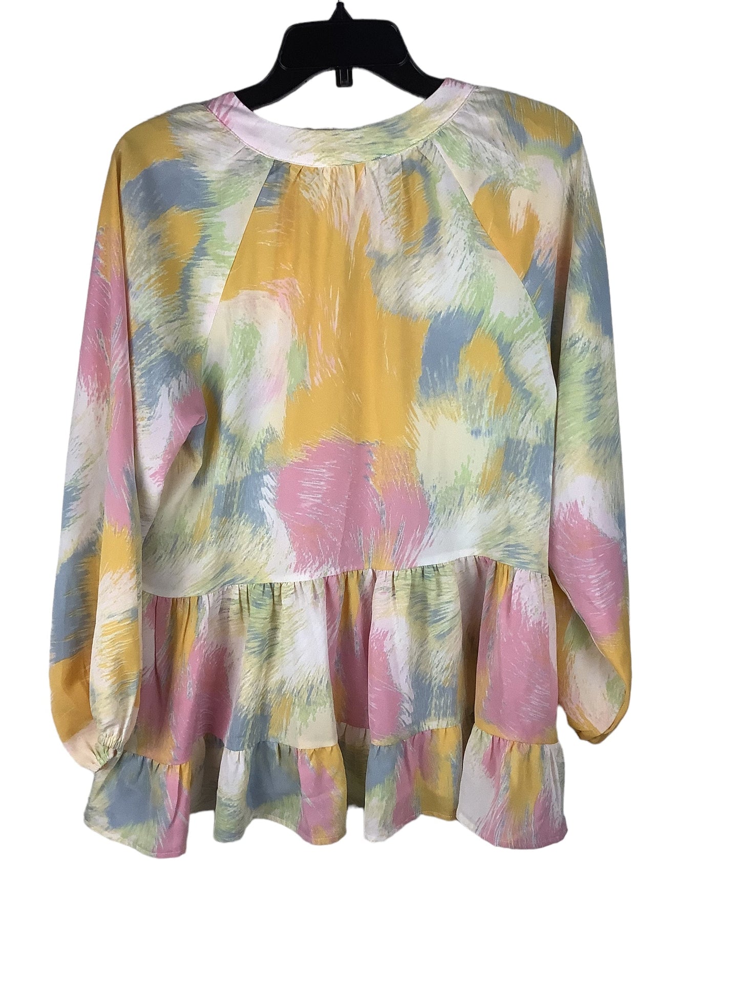 Multi-colored Top Long Sleeve Entro, Size M