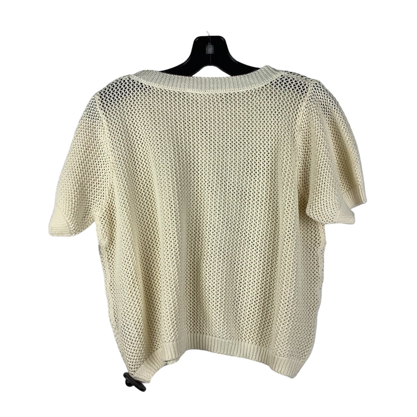 Cream Sweater Short Sleeve Thml, Size M