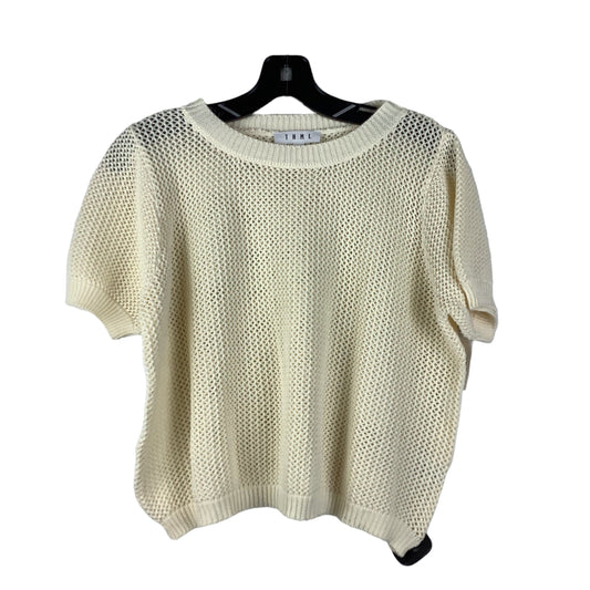 Cream Sweater Short Sleeve Thml, Size M