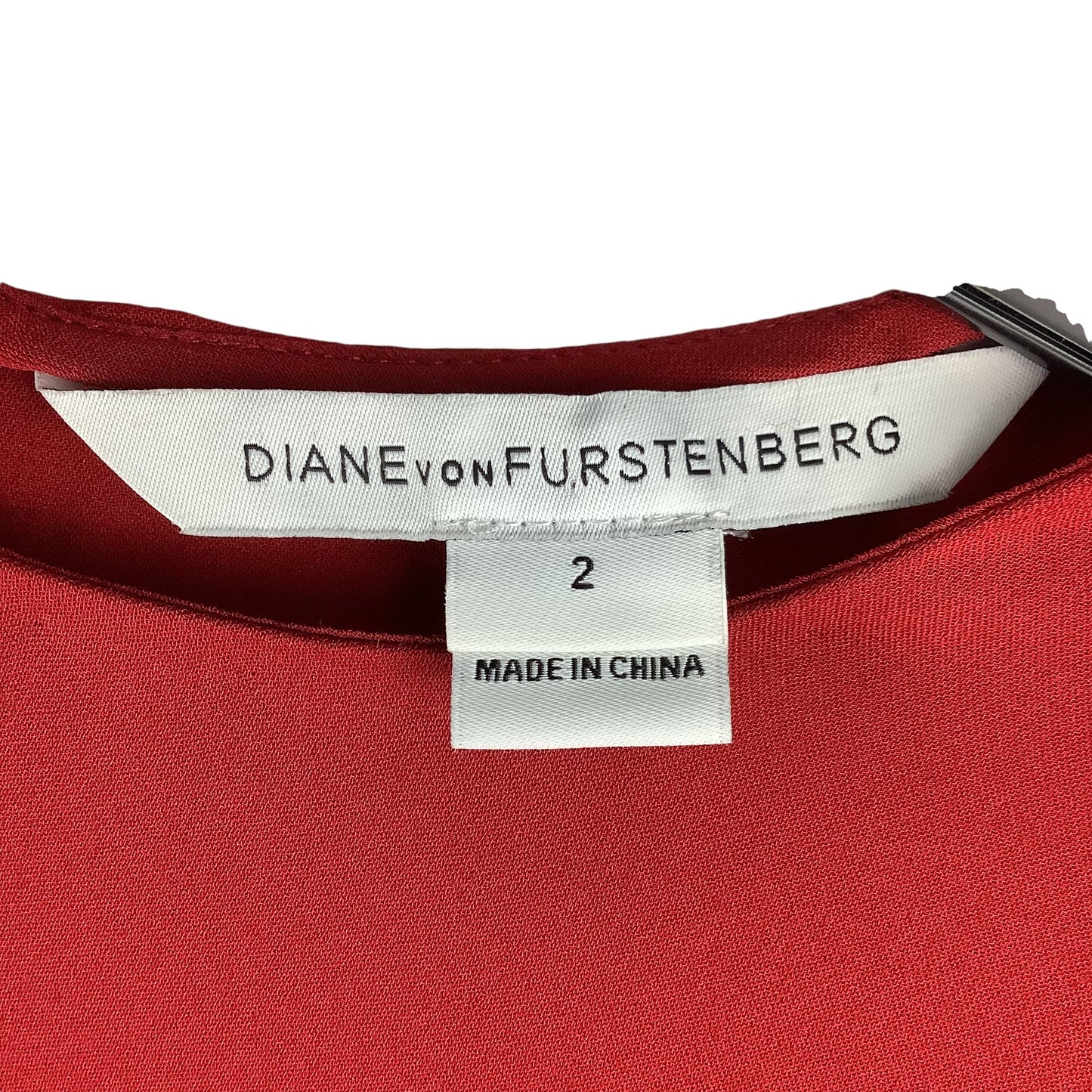 Top Long Sleeve Designer By Diane Von Furstenberg In Red, Size: 2