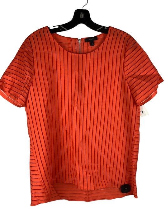 Top Short Sleeve By J. Crew In Orange, Size: 10