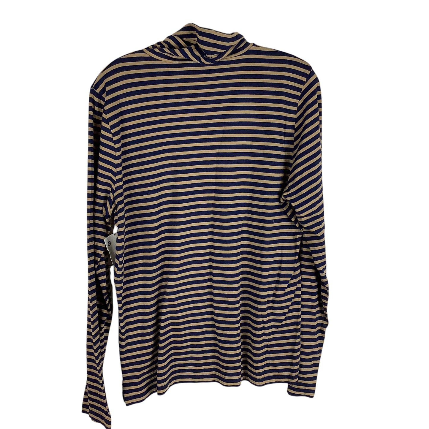 Top Long Sleeve Basic By J. Crew In Striped Pattern, Size: L