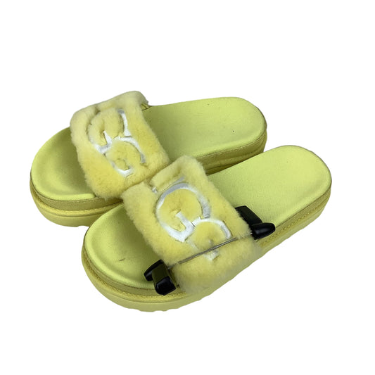 Sandals Designer By Ugg In Yellow, Size: 6