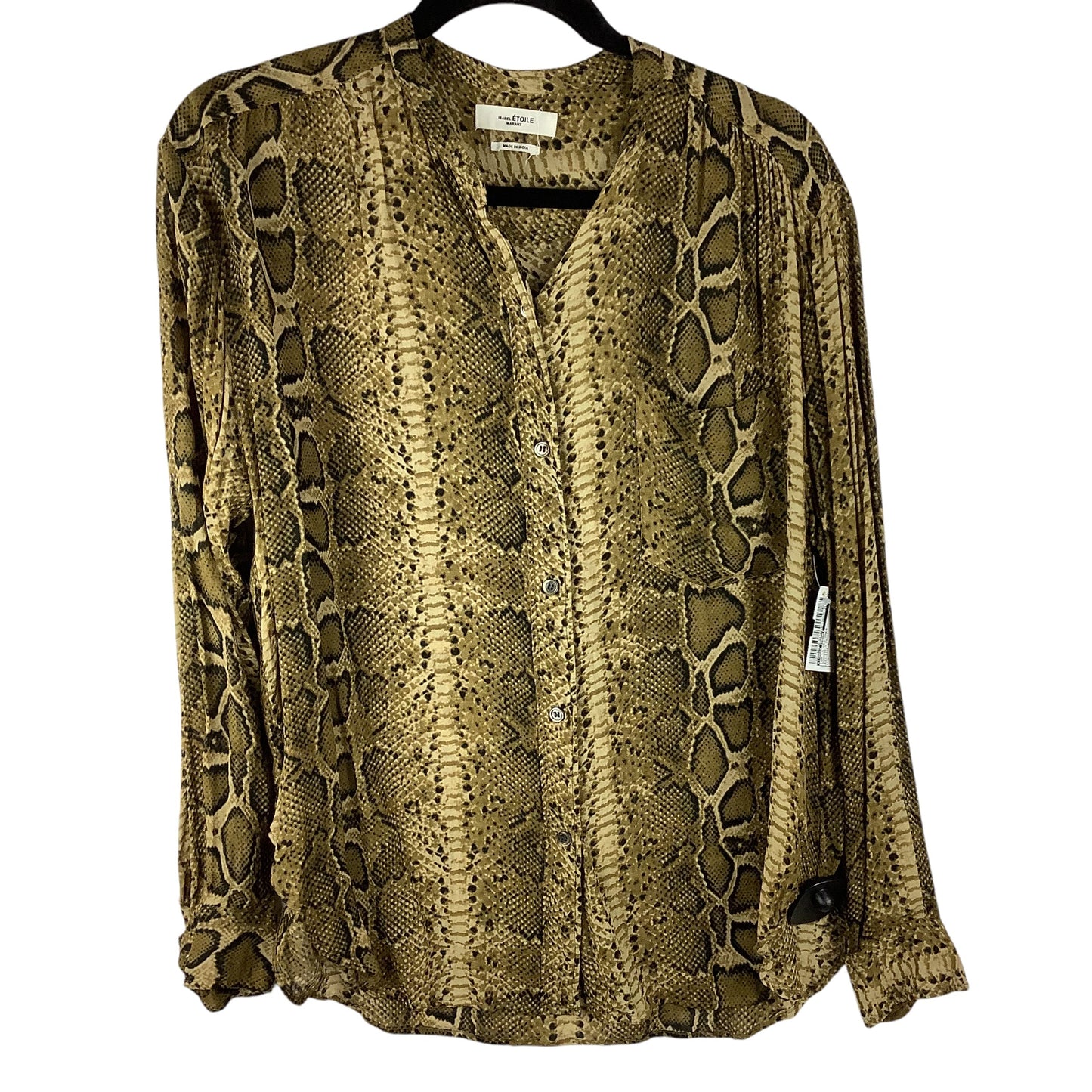 Top Long Sleeve Designer By Isabel Marant In Snakeskin Print