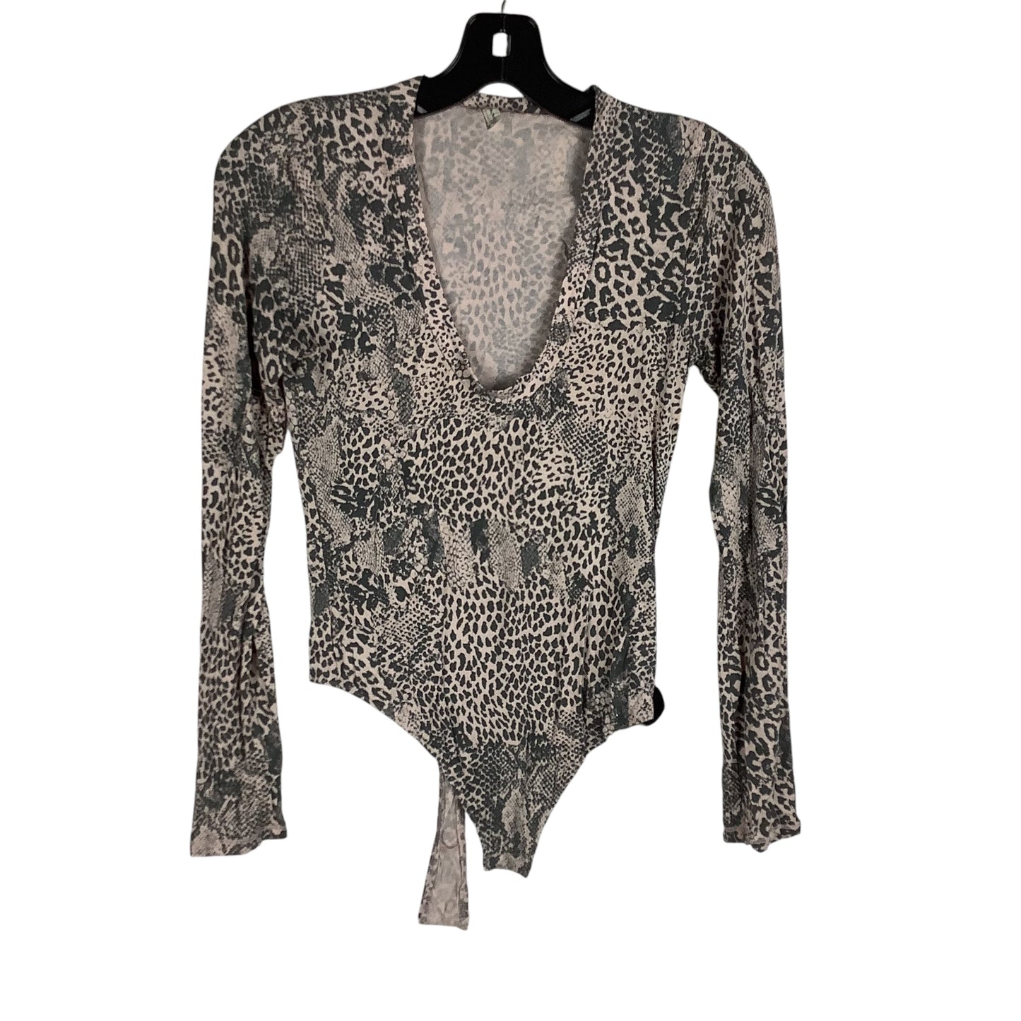 Top Long Sleeve By Free People In Snakeskin Print, Size: S