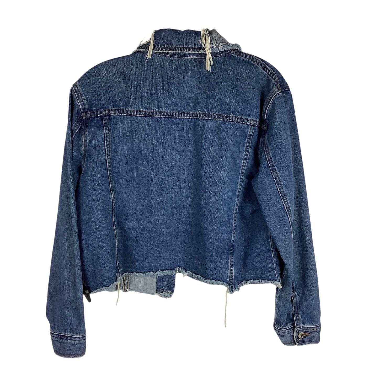 Jacket Denim By Vestique In Blue Denim, Size: S