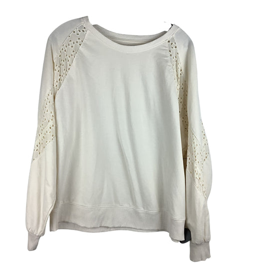 Top Long Sleeve By Maurices In Cream, Size: Xl