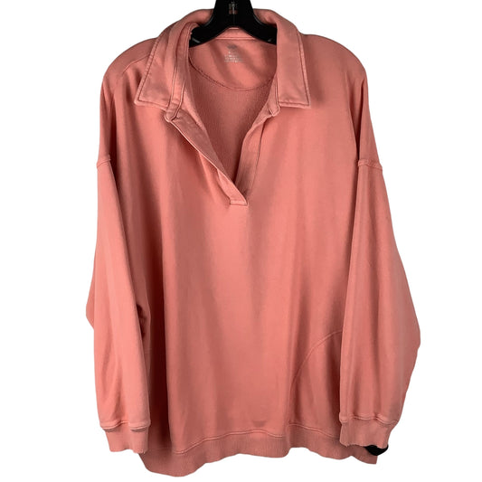 Sweatshirt Collar By Aerie In Coral, Size: M