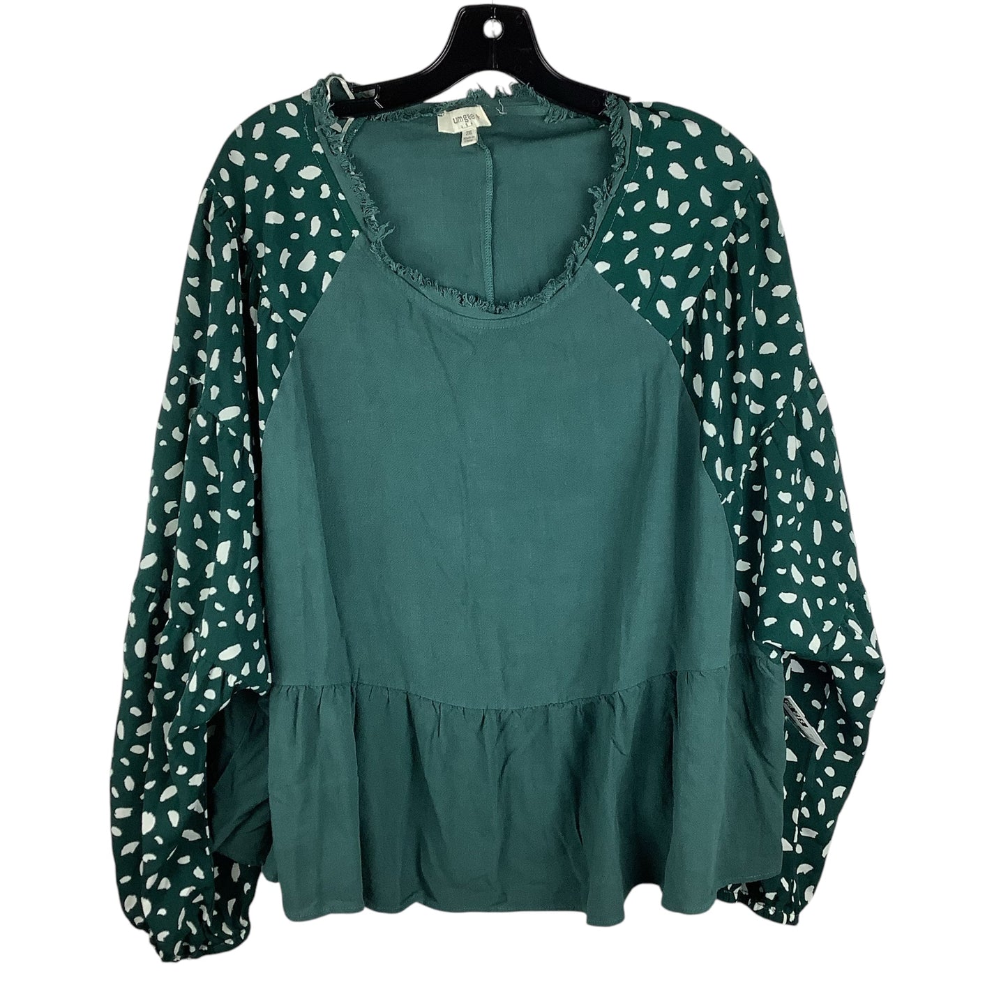 Top Long Sleeve By Umgee In Green, Size: 2x