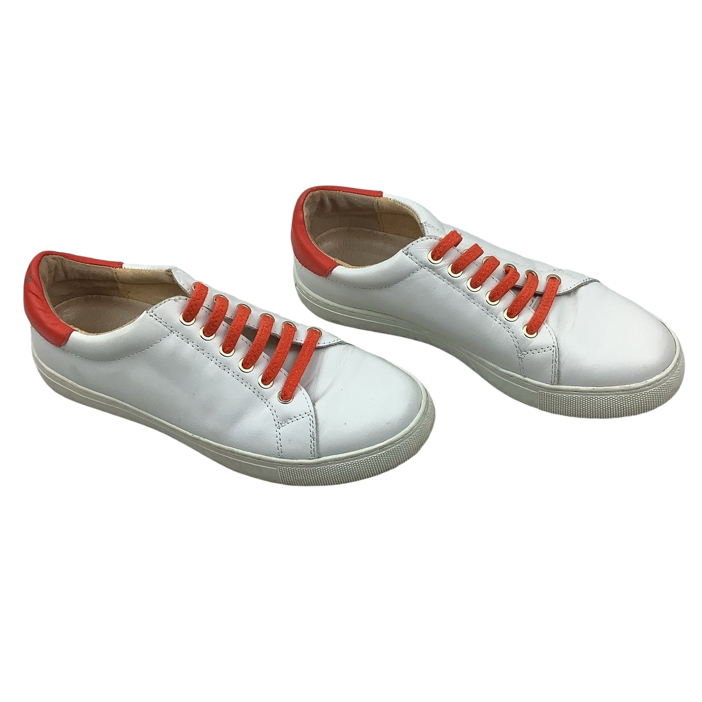 Shoes Designer By Jack Rogers In Orange & White, Size: 6