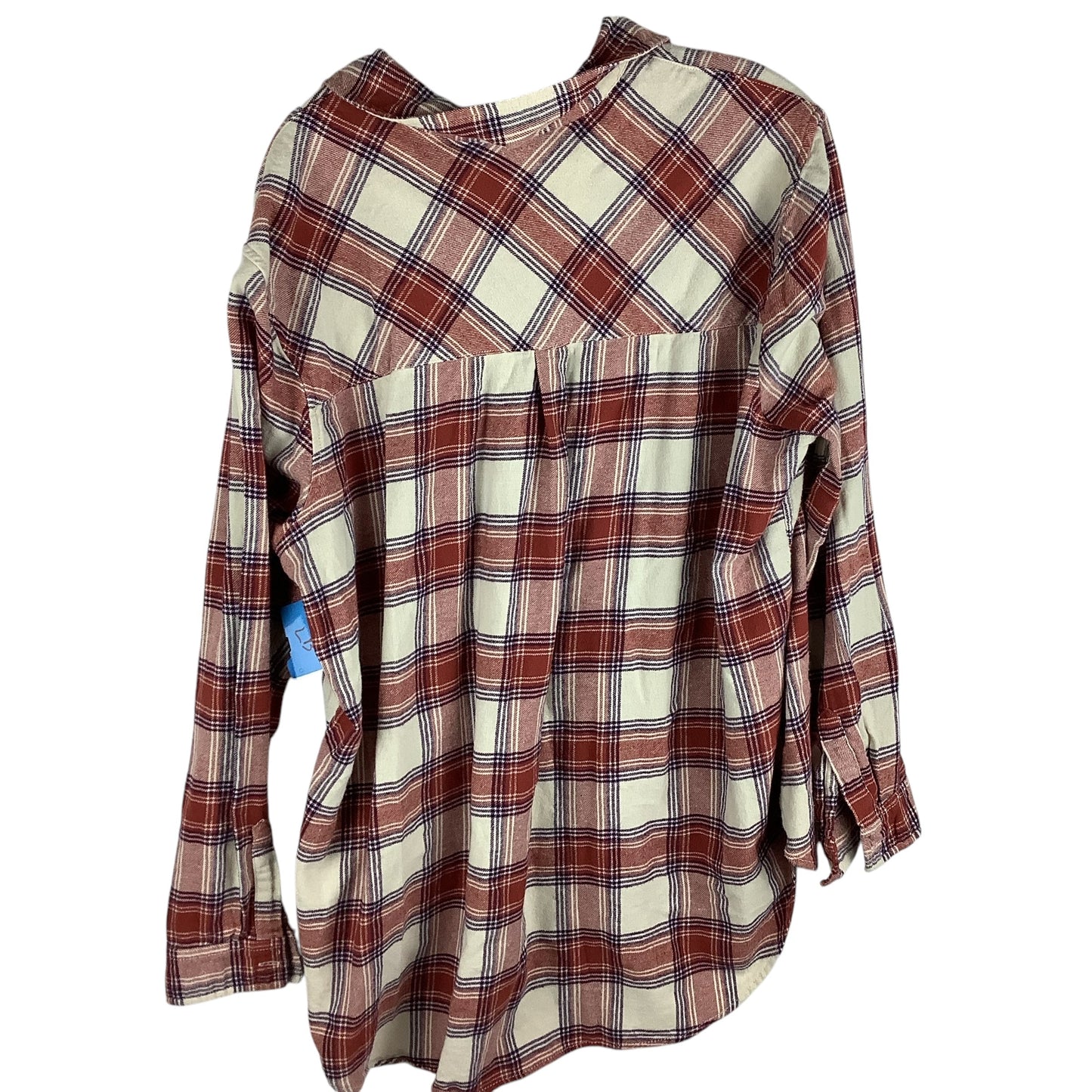 Top Long Sleeve By Gap In Plaid Pattern, Size: Xxl