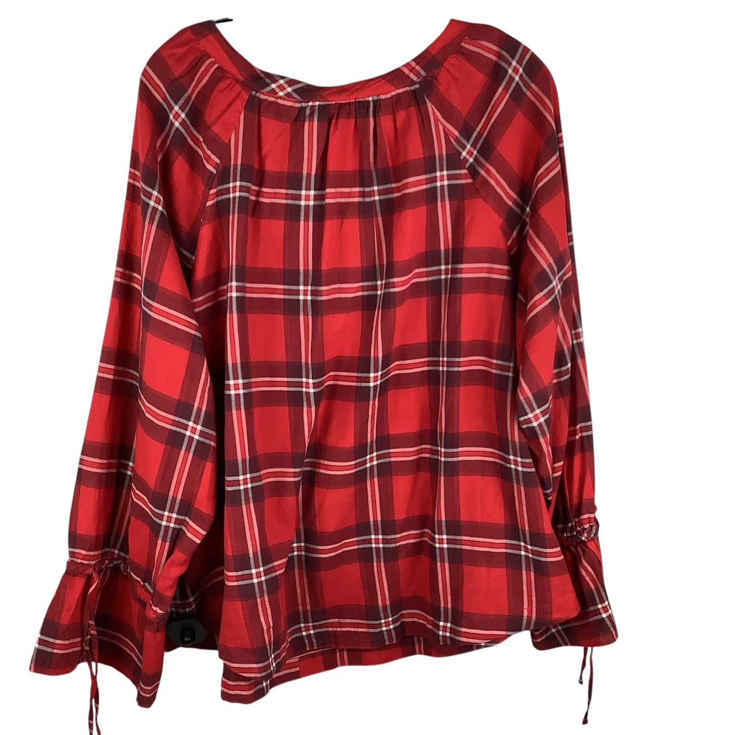 Top Long Sleeve By Talbots In Red, Size: 2x