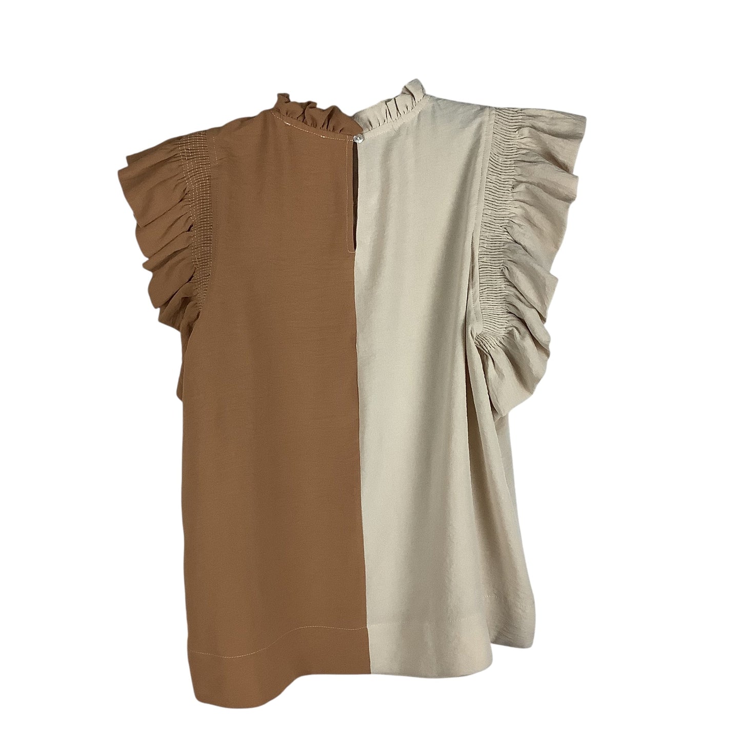 Top Short Sleeve By Jodifl In Tan, Size: S