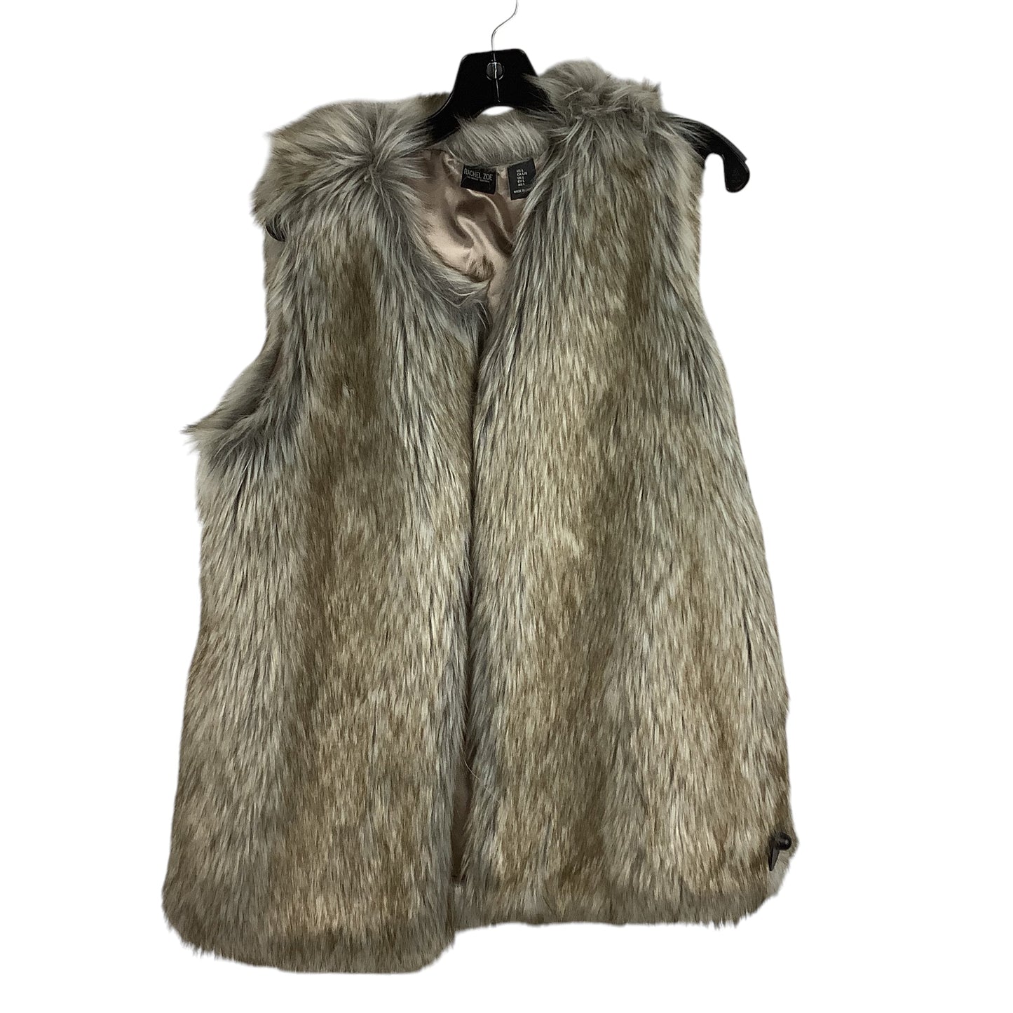 Vest Faux Fur & Sherpa By Rachel Zoe In Grey, Size: L