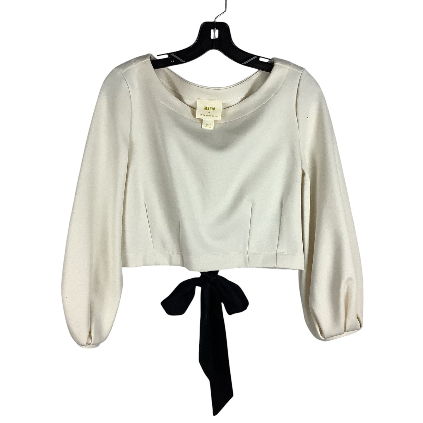 Top Long Sleeve By Maeve In Cream, Size: Xxsp