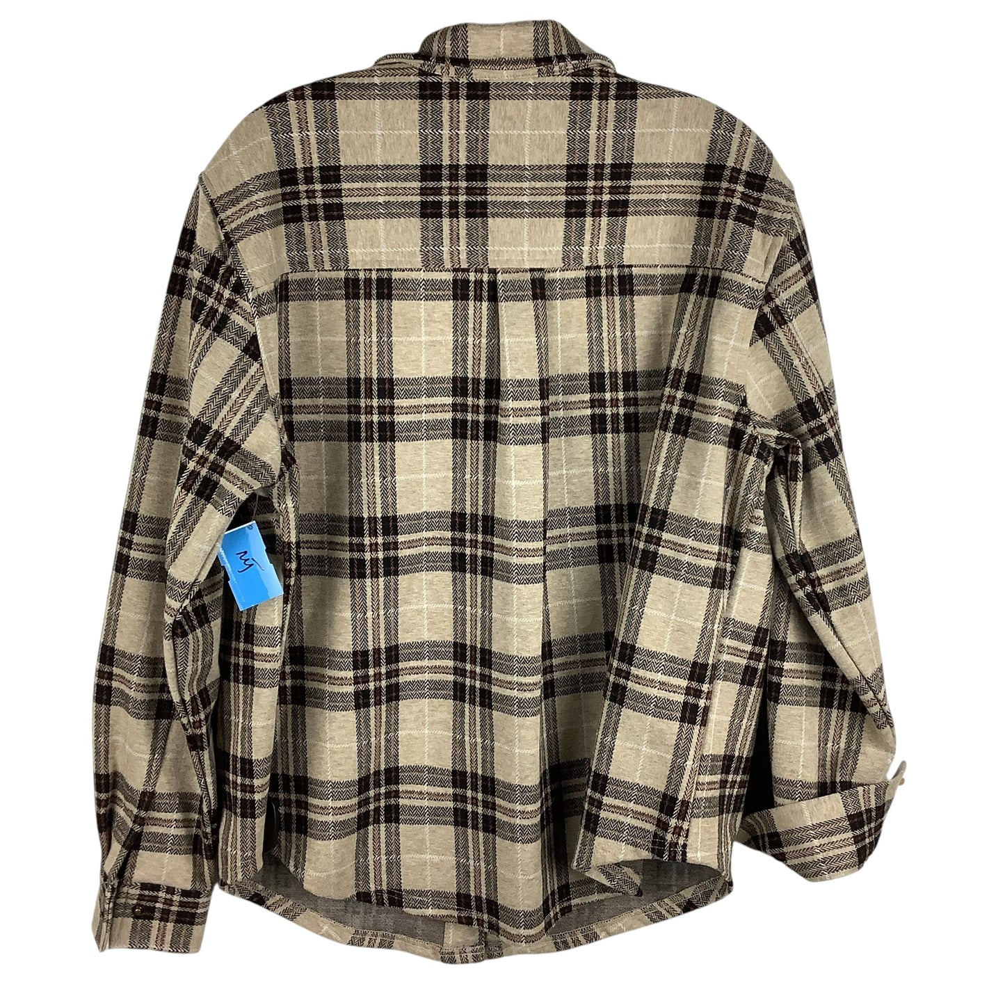 Jacket Shirt By Clothes Mentor In Plaid Pattern, Size: L