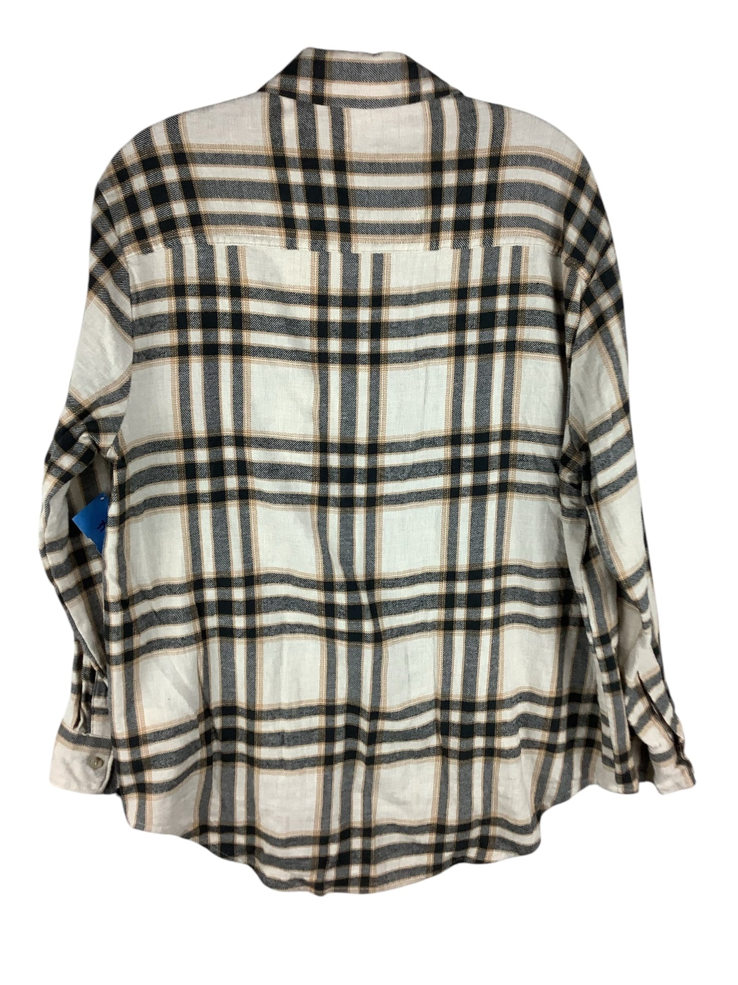 Top Long Sleeve By Old Navy In Plaid Pattern, Size: M