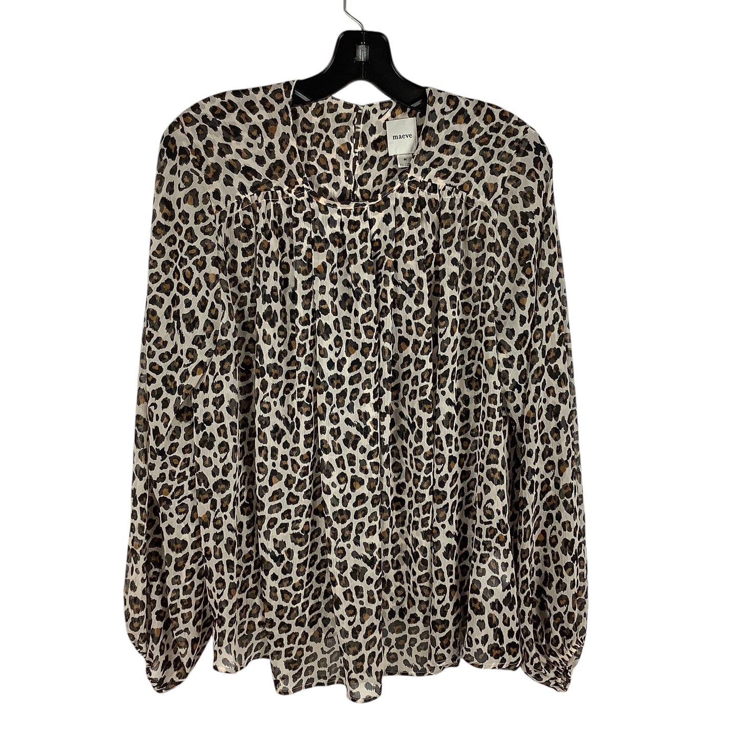 Top Long Sleeve By Maeve In Animal Print, Size: M