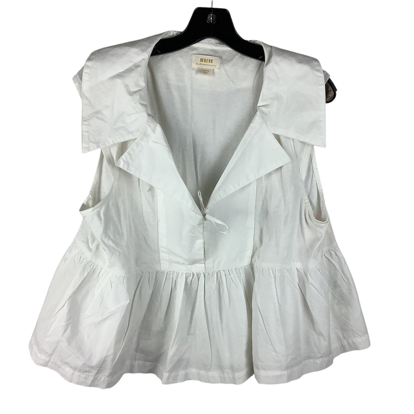 Top Short Sleeve By Maeve In White, Size: L