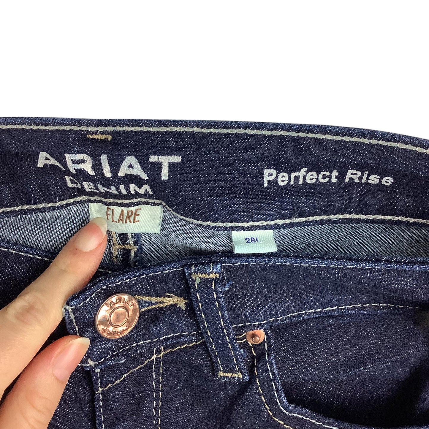 Jeans Boot Cut By Ariat In Blue Denim, Size: 6