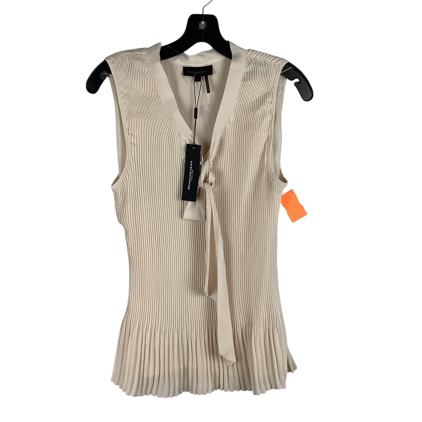 Top Sleeveless By Donna Karan In Pink, Size: L